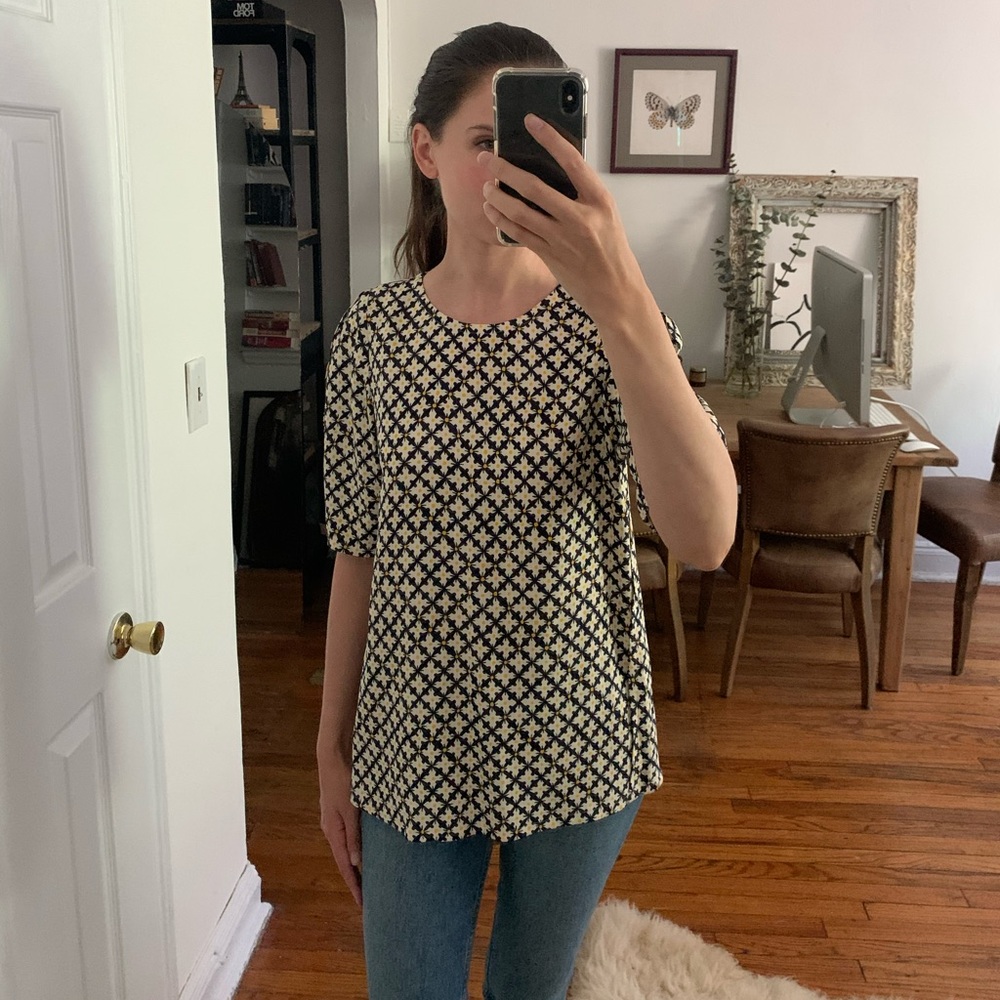 STELLA MCCARTNEY Blue and White Flowered Tunic
